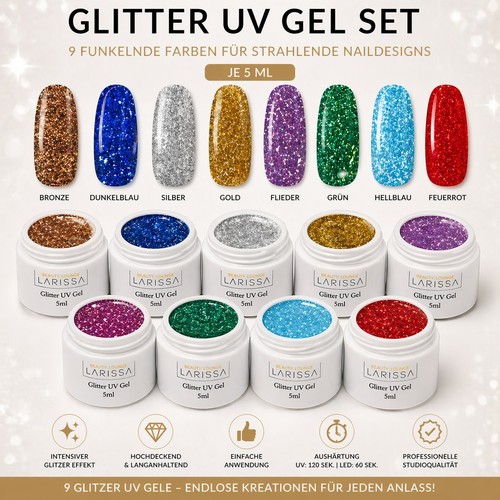 Gel colorante glitter - gel, set