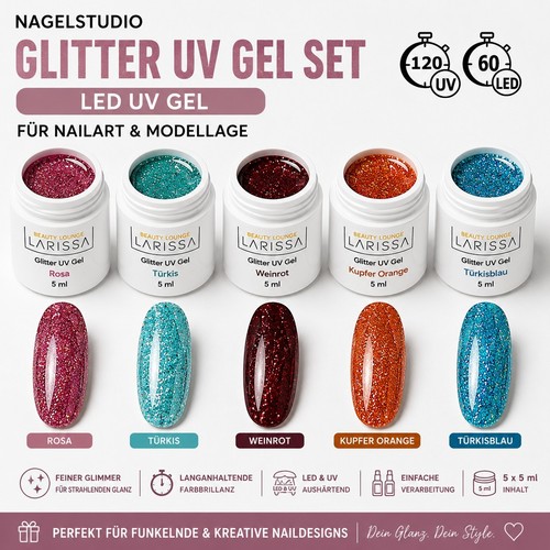 Esclusivo glitter gel set - glitter,