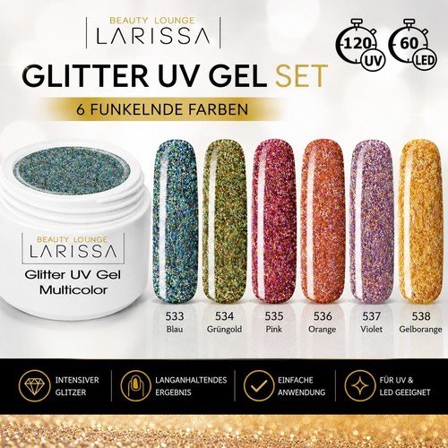 Glitter gel set colori - glitter,
