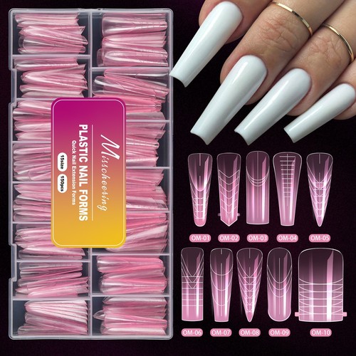 150 pezzi forme unghie rosa - forme,